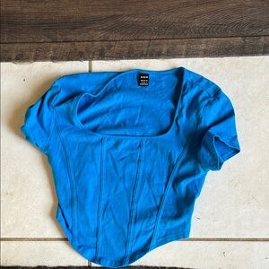 SHEIN Bright Blue Short Sleeve Top